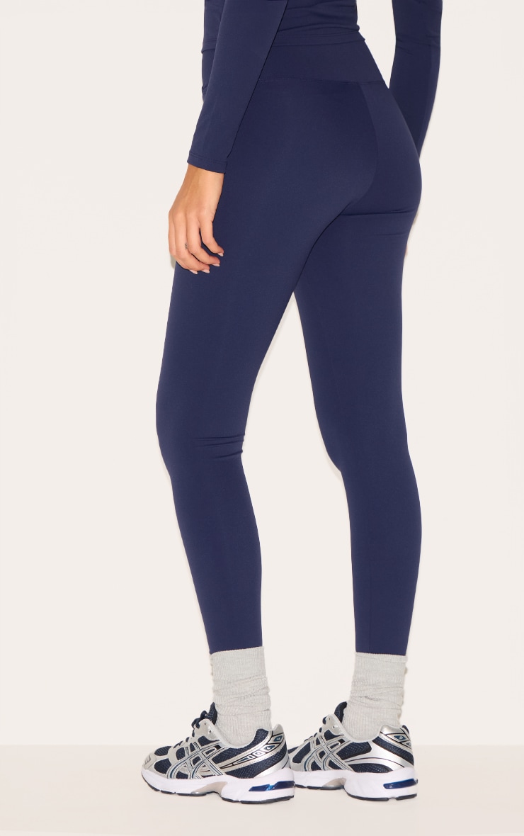 Legging de sport en Sculpt bleu marine à taille croisée image 3