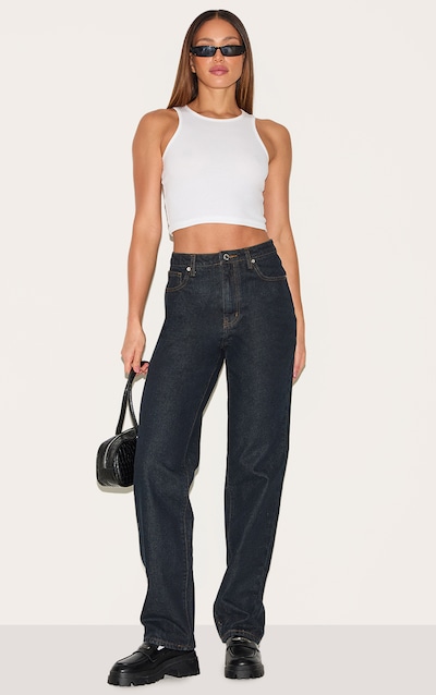 Tall Dark Indigo High Waist Straight Leg Jeans
