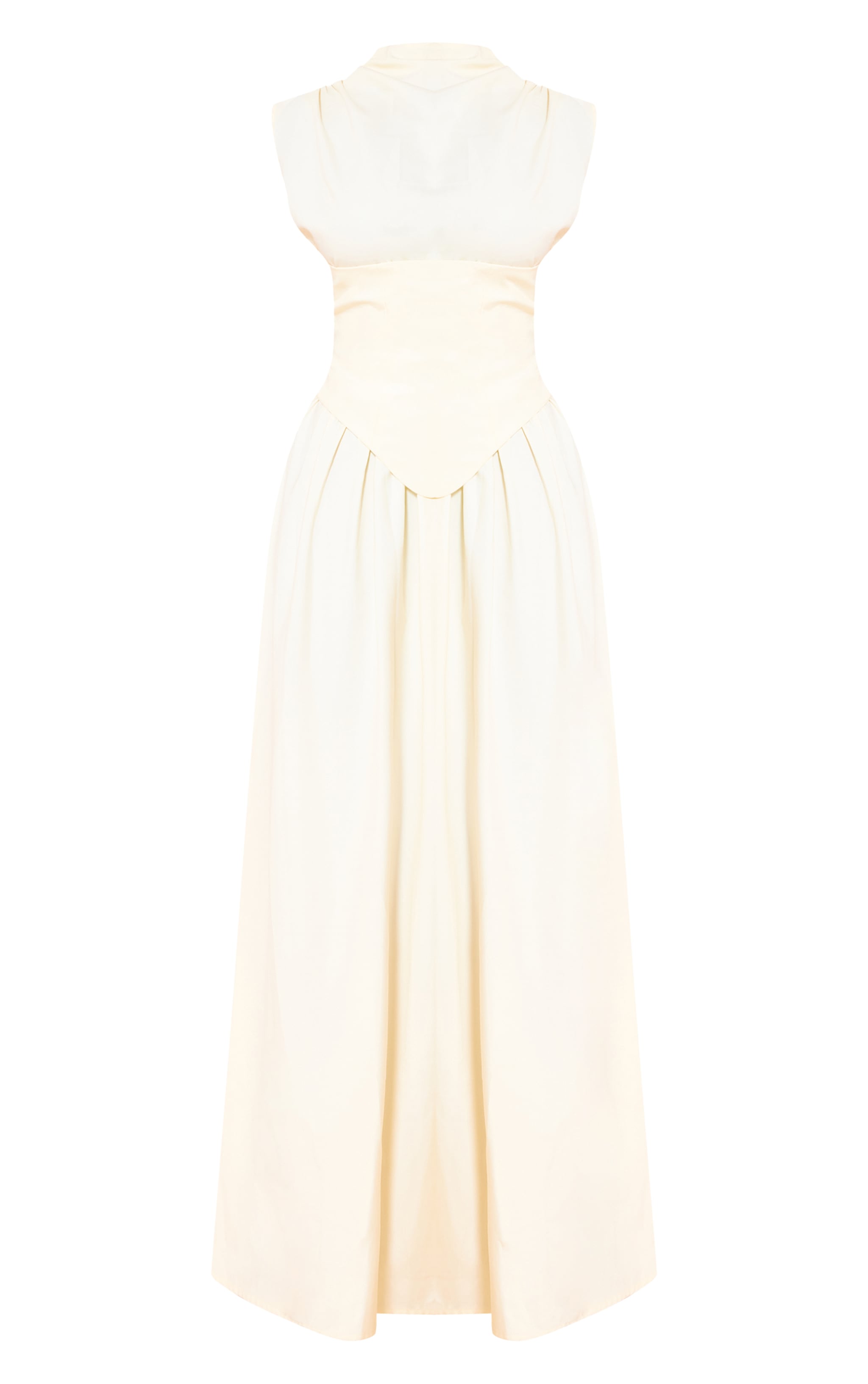 Shape Butter Cream Woven High Neck Corseted Maxi Shift Dress image 5