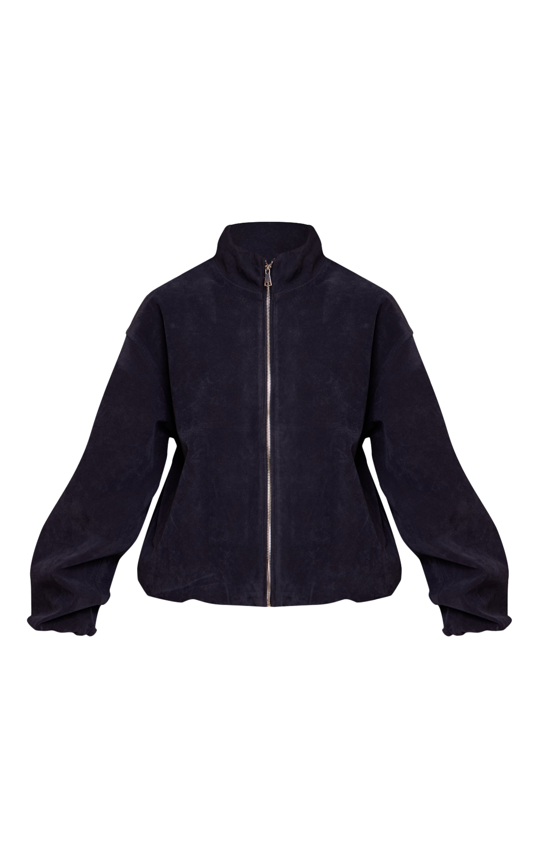 Navy Suede Bomber Jacket image 5