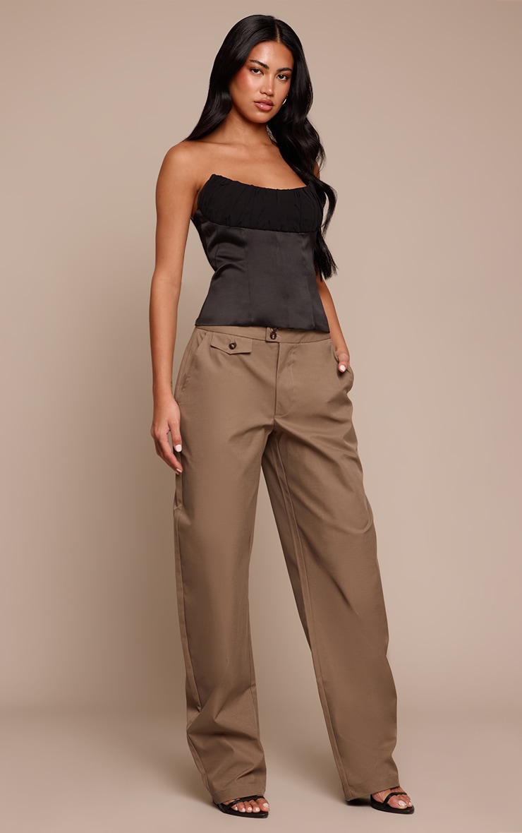 Black Chiffon Bust Bandeau Corset image 3