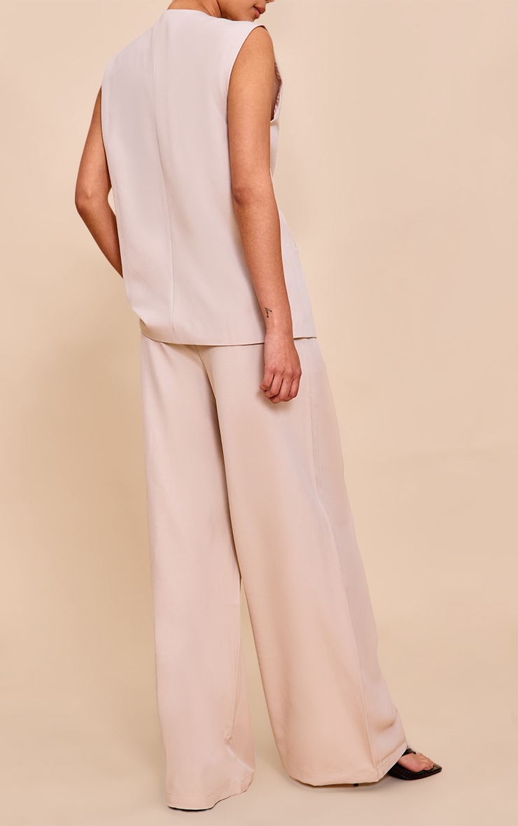 Clay Woven Extreme Wide Leg Pleated Mid Rise Wide Leg Pant image 3