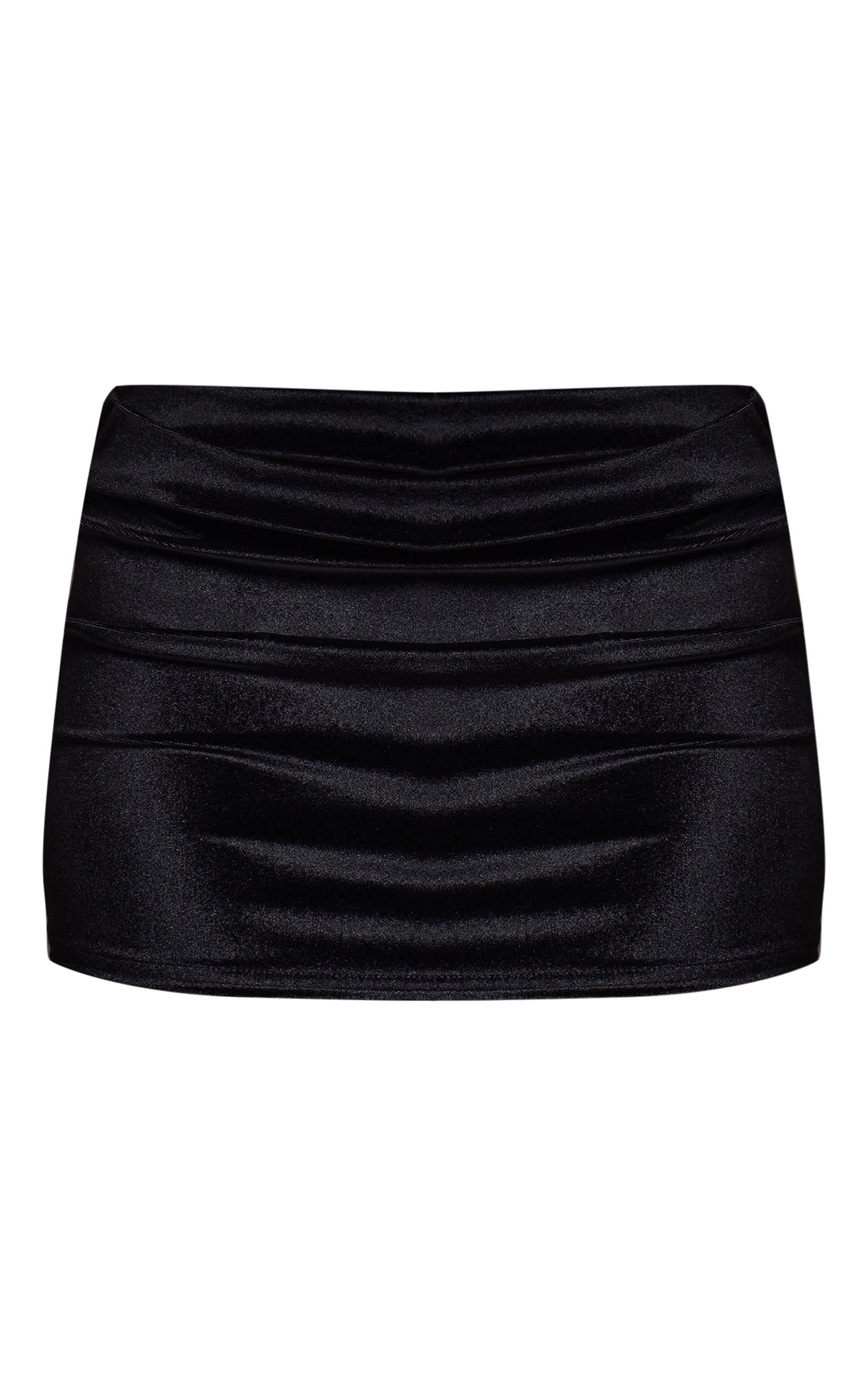 Mini-jupe en velours noir à taille élastique image 6