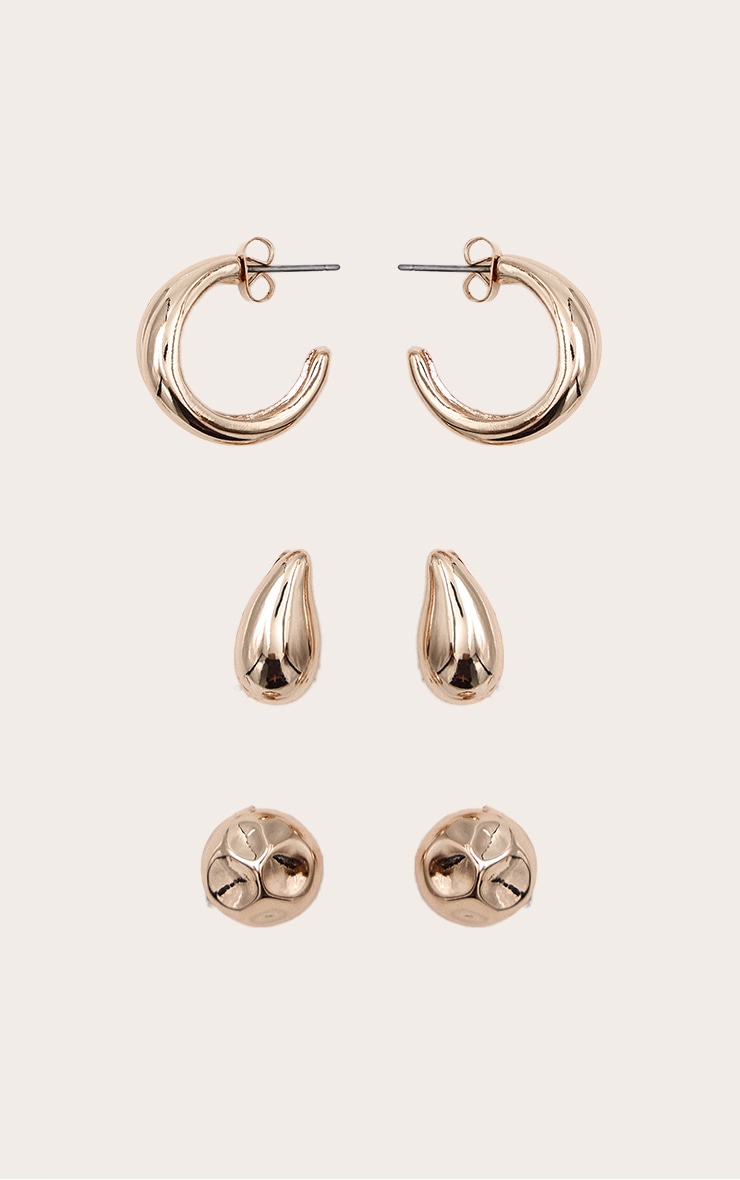 Gold Hammered Stud Multi Pack image 2