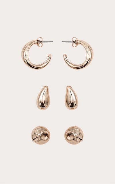 Gold Hammered Stud Multi Pack