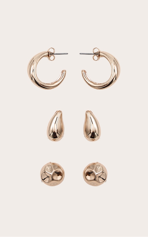 Gold Hammered Stud Multi Pack