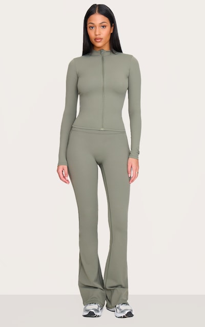 Tall Pantalon de yoga flare en Sculpt vert olive à taille haute