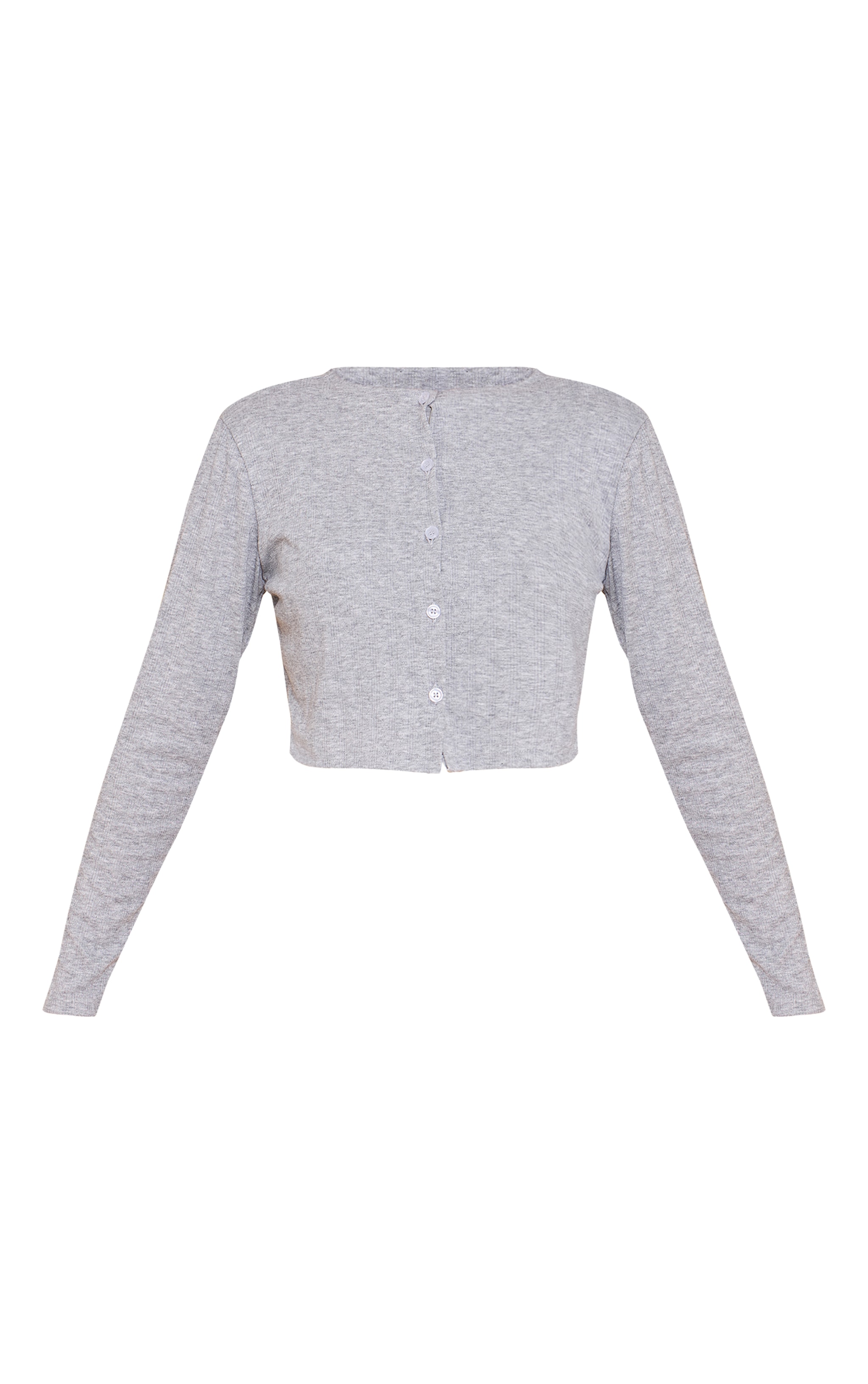 Grey Marl Pointelle Pj Cardigan image 5