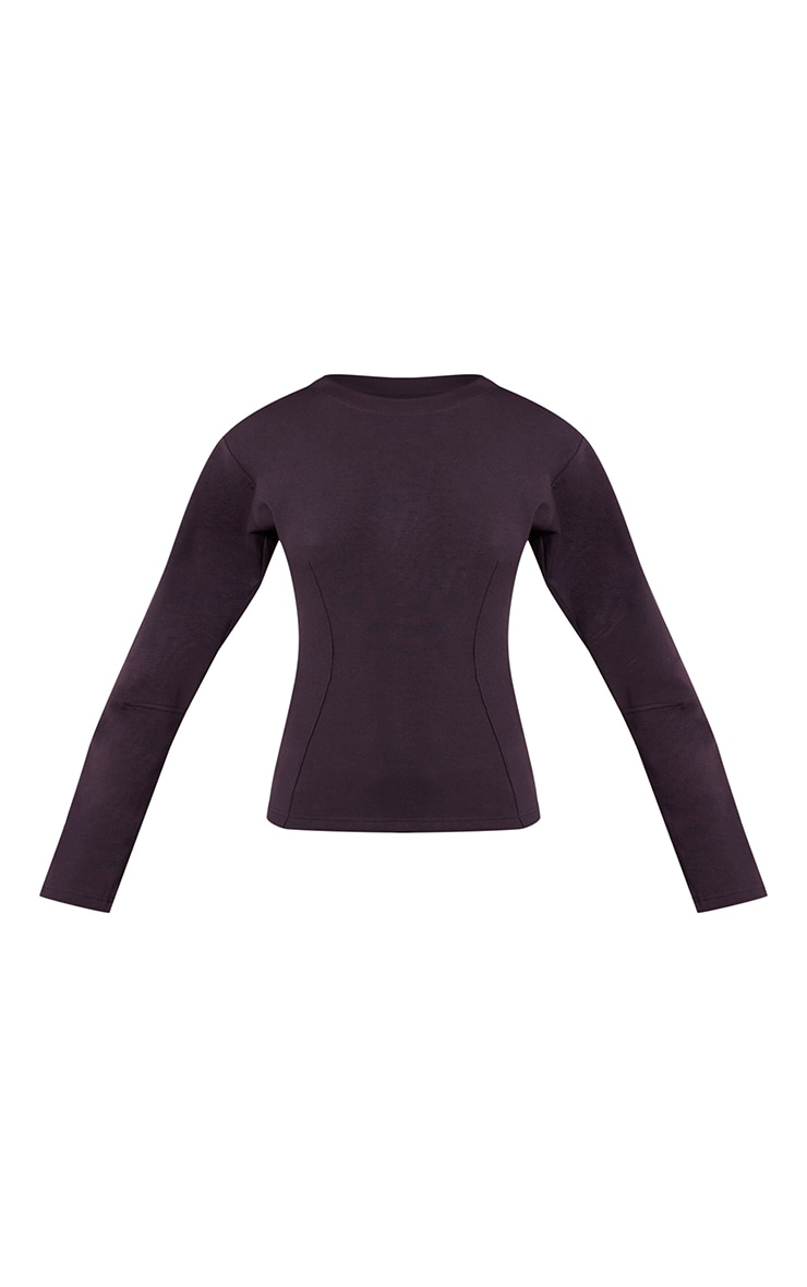Sweat tissé bleu marine à taille cintrée image 5