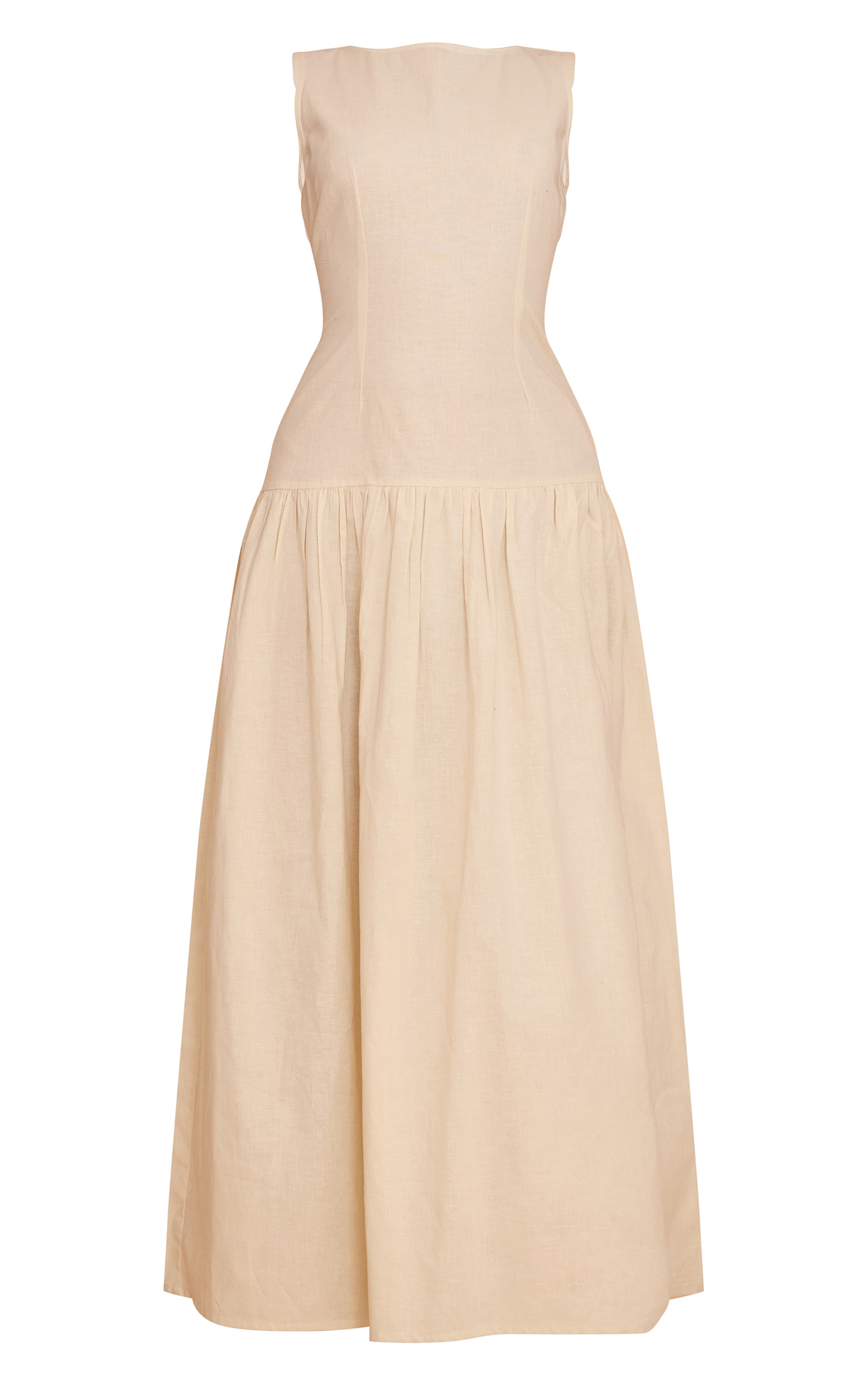 Butter Yellow Drop Waist Maxi Dress image 5