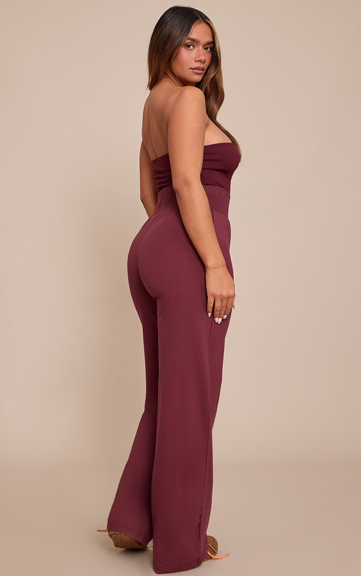 Shape Burgundy  Highwaisted Wide Leg Pants image 3