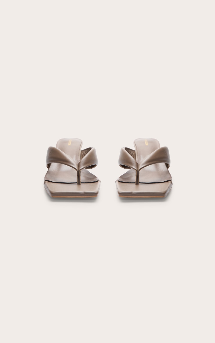 Shitake Pu Padded Toe Thong Square Toe Mule image 4