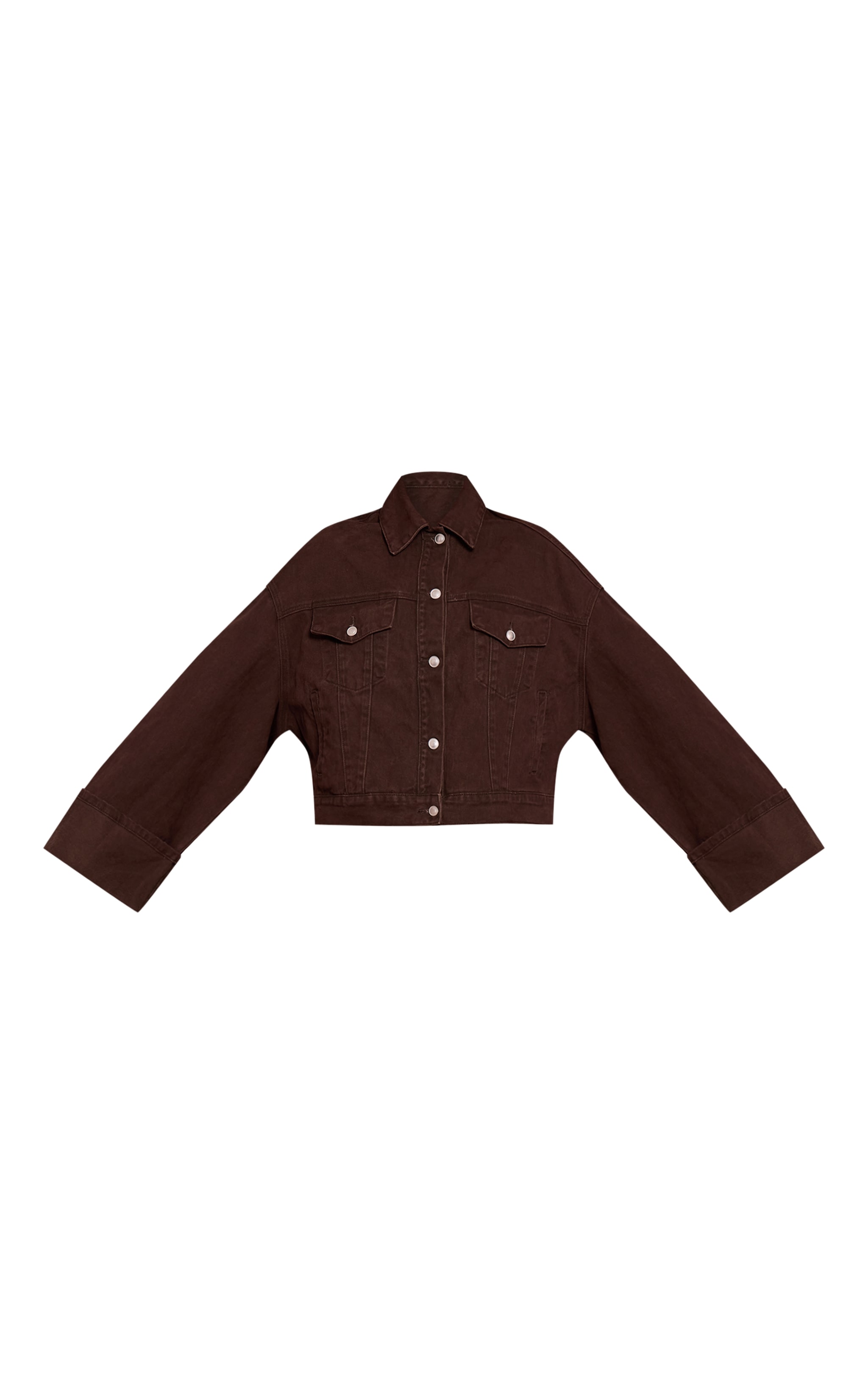 Veste chocolat foncé à poignets retroussés image 5