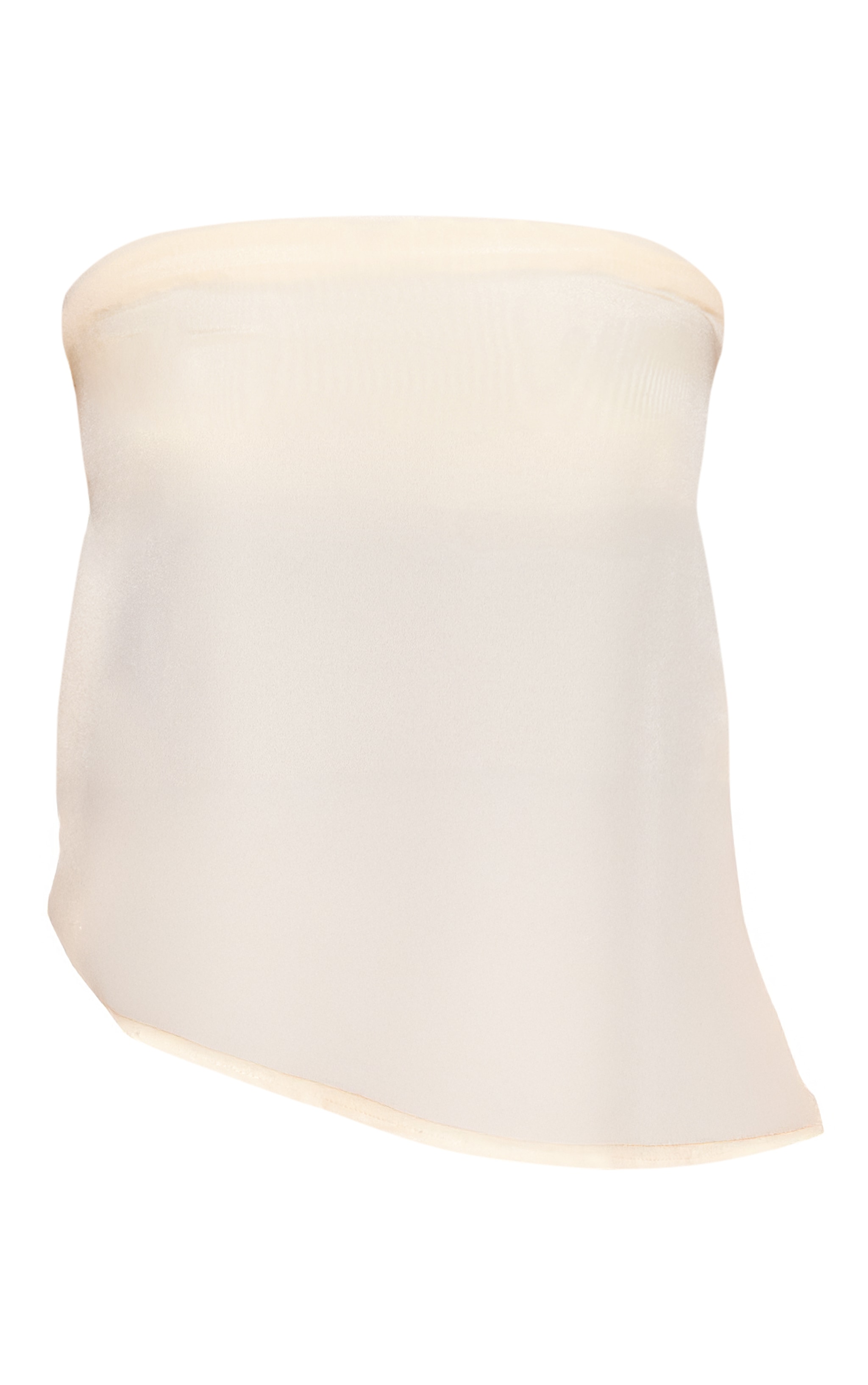 Cream Bandeau Chiffon Top image 5