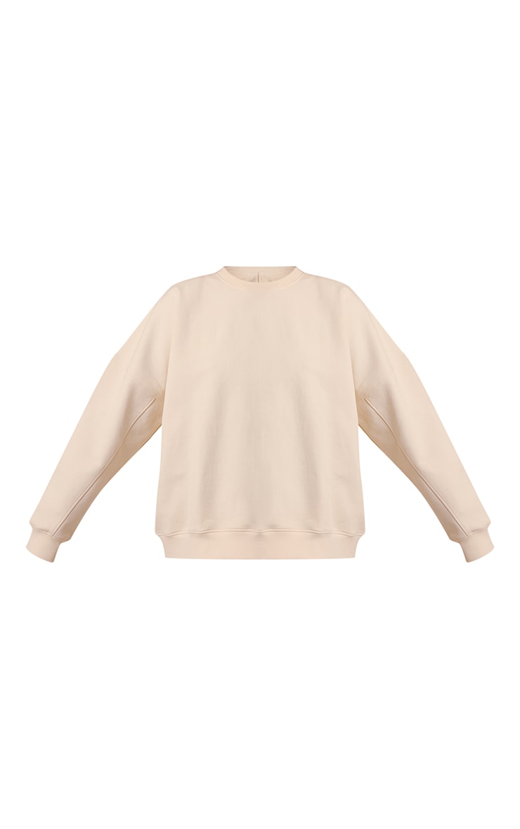 Cream 350 GSM Interlock Sweatshirt image 5