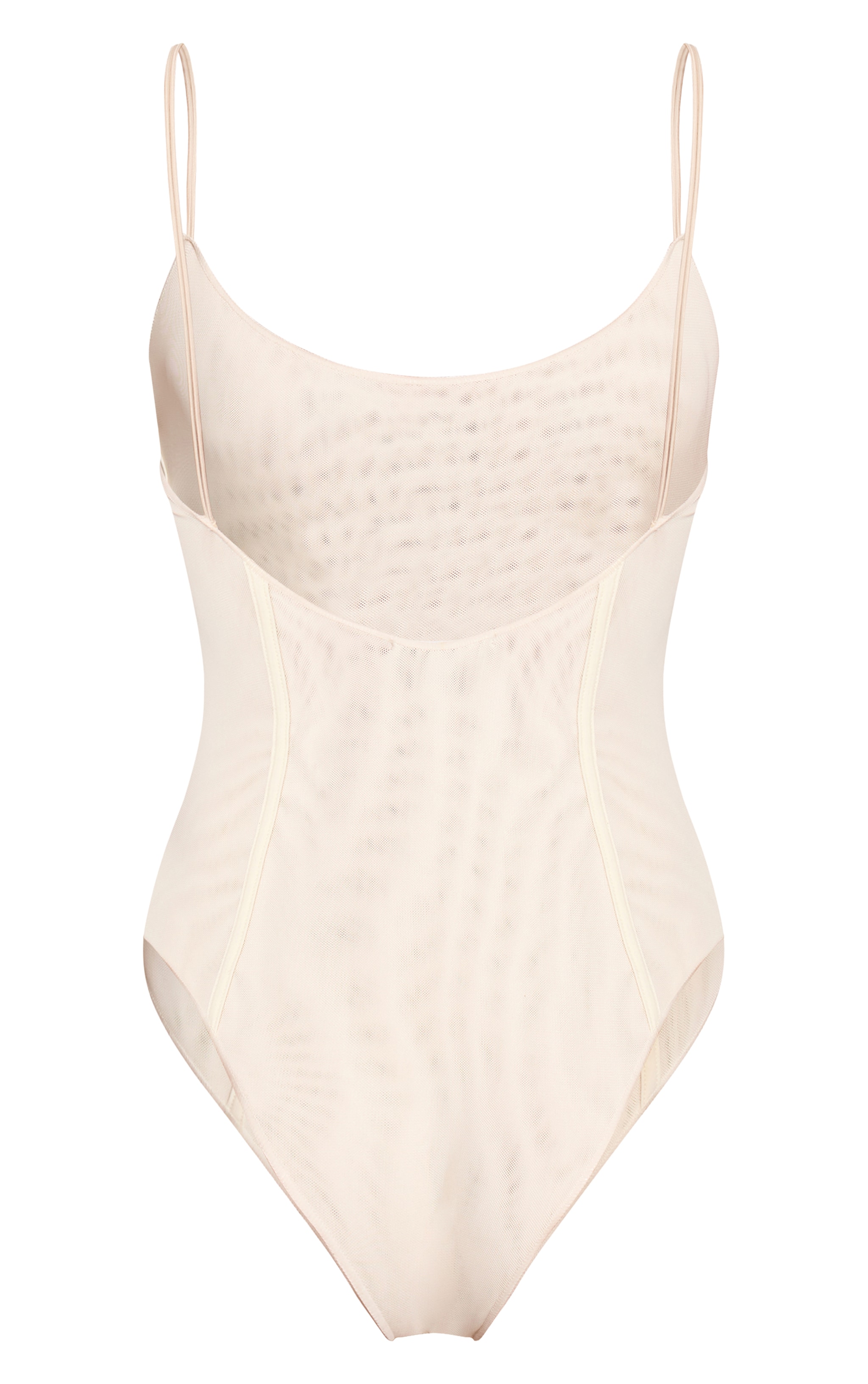 Cream Stretch Strappy Bodysuit  image 6