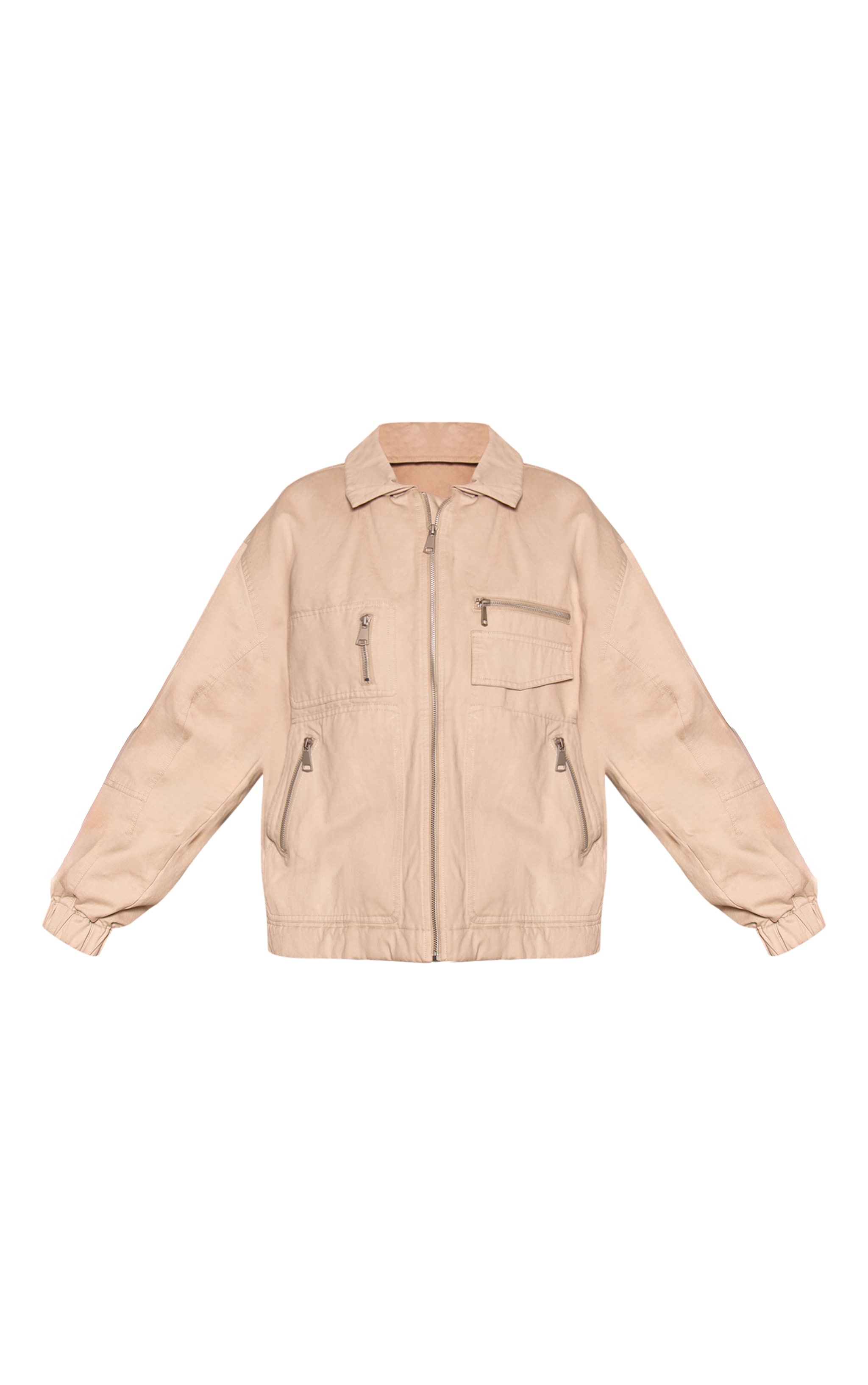 Veste oversize en maille sergée écru image 5