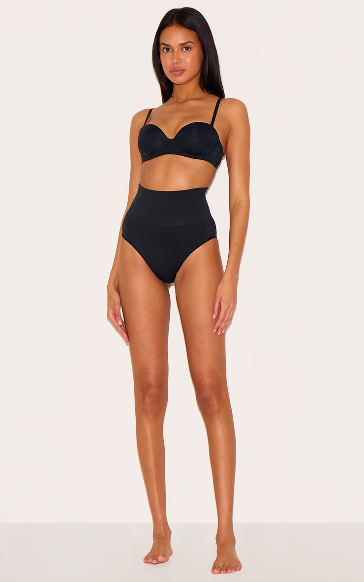 Black Shapewear High Waist Control Brief image 3