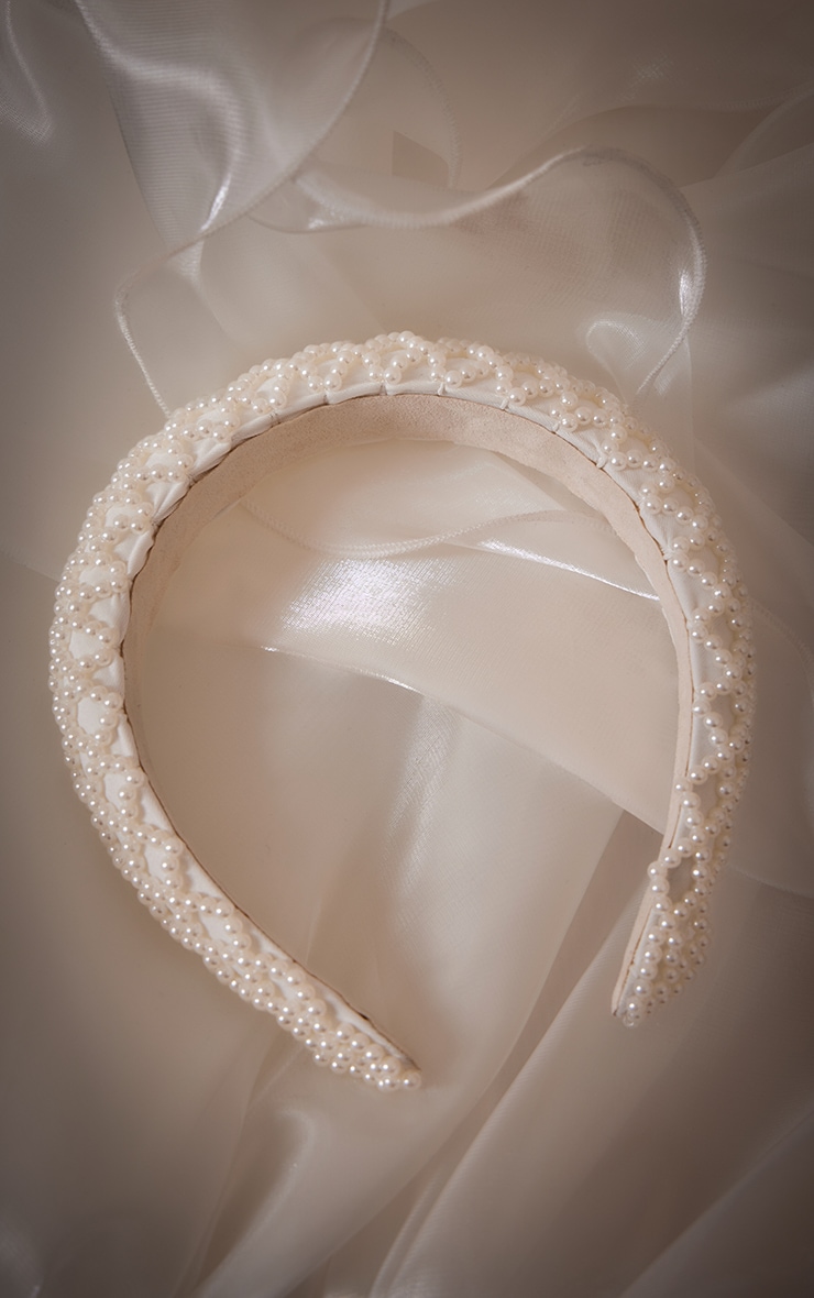 White Pearl Detail Headband image 2