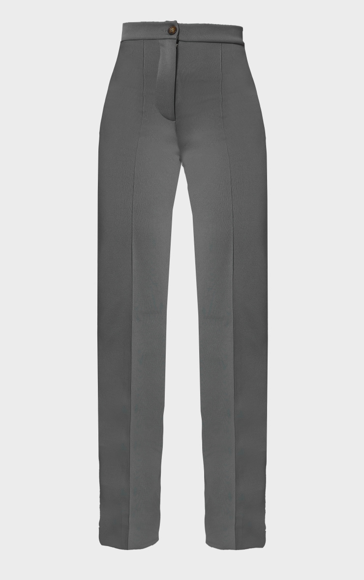 Charcoal Grey Scuba Pintuck Skinny Pants image 5