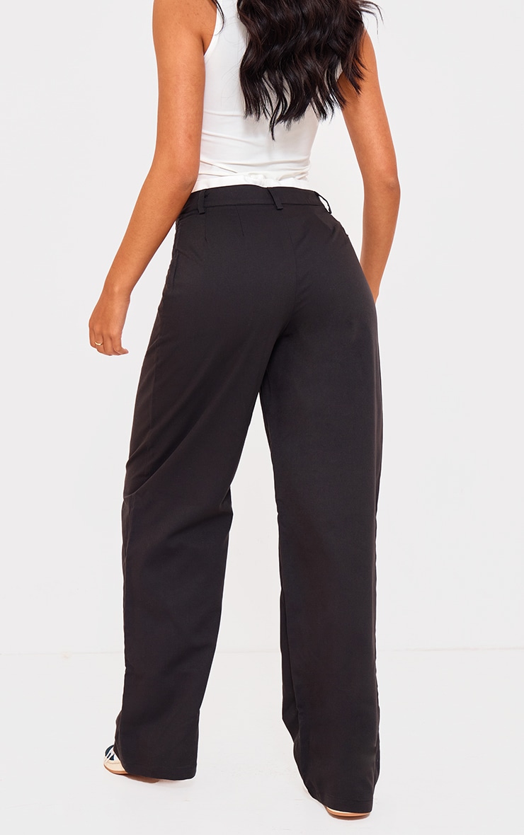 Tall Pantalon de tailleur noir tissé doublé à la taille image 3