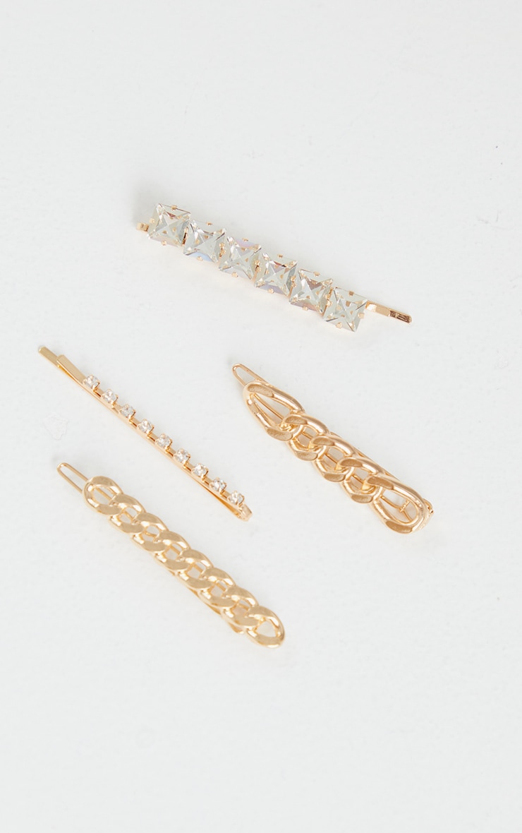 Lot de barrettes argentées et dorées assorties
