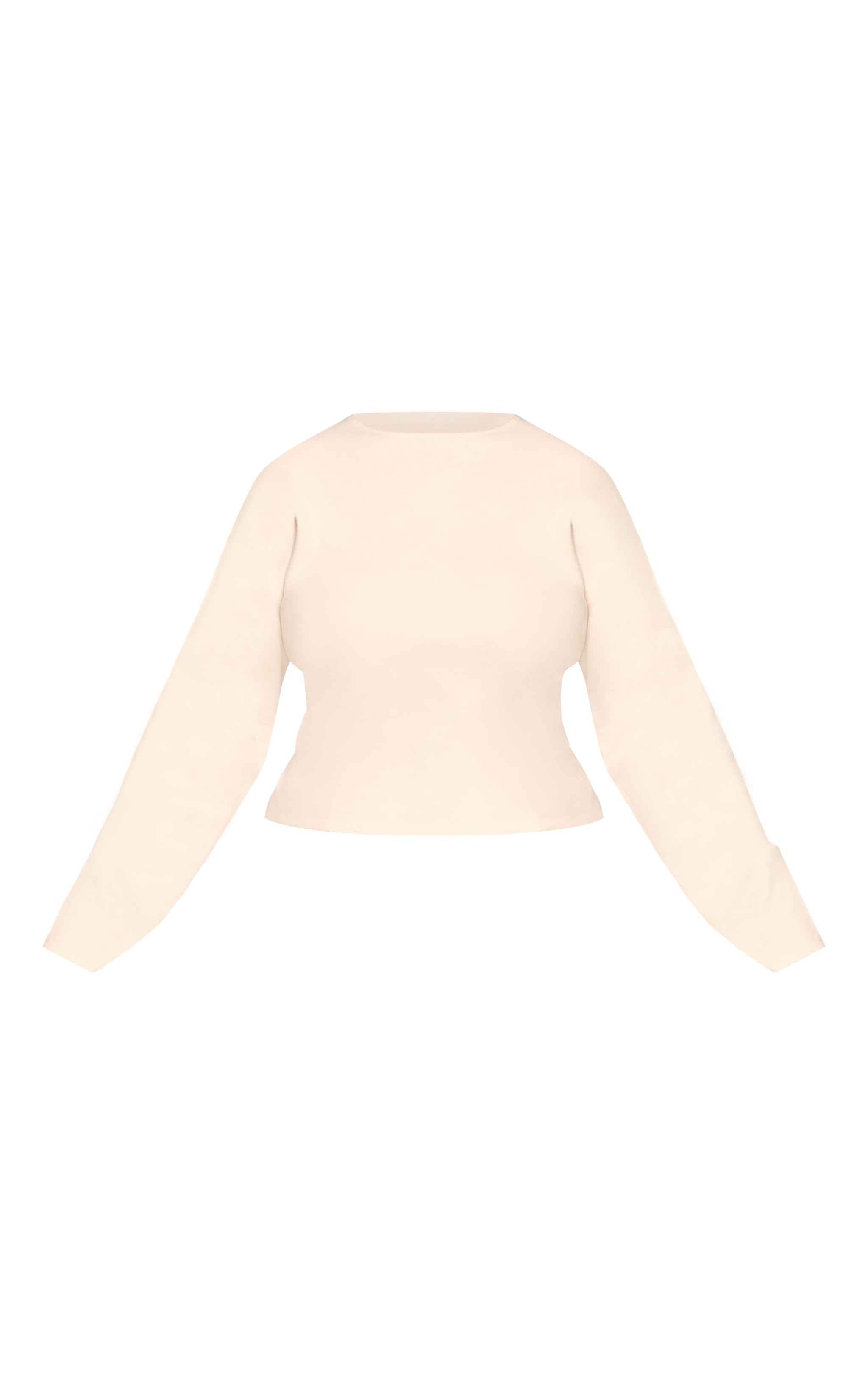 Plus Cream Cocoon Sleeve Cinched Long Sleeve T Shirt image 5
