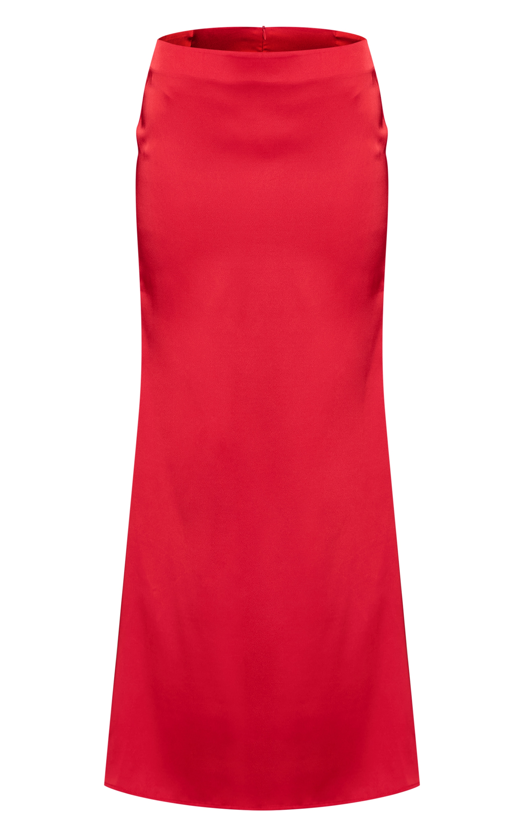 Red Satin Floaty Maxi Skirt image 5