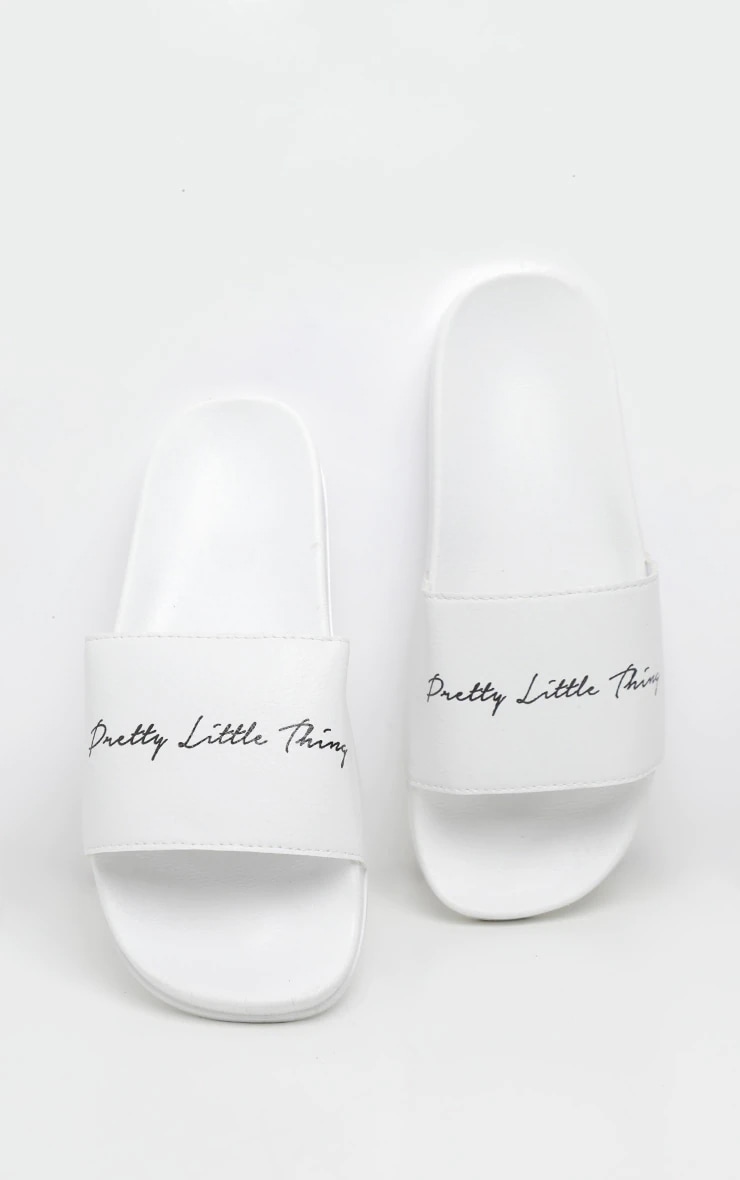 PRETTYLITTLETHING White Slides image 2