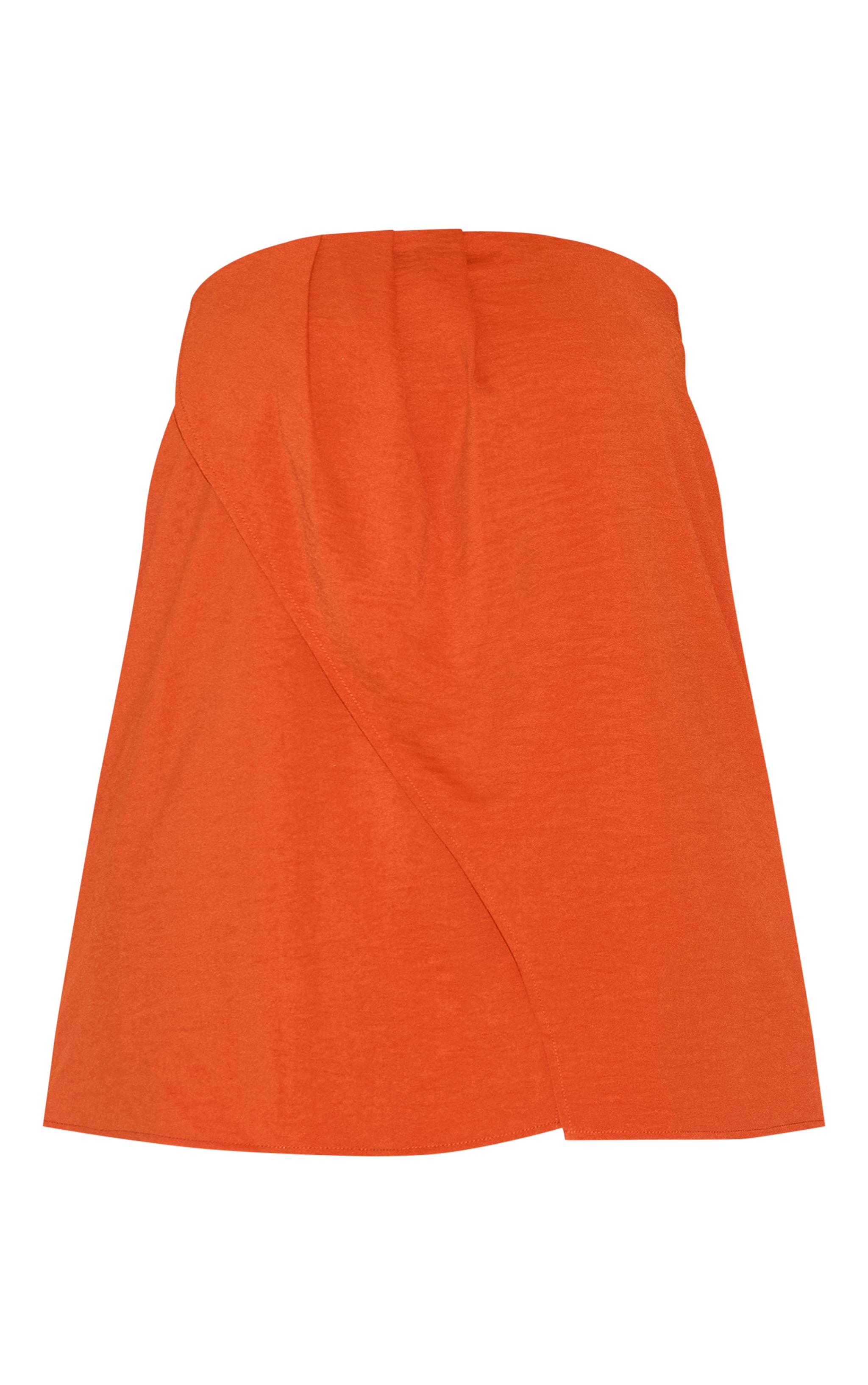 Plus Rust Floaty Woven Split Hem Bandeau Long Top image 5