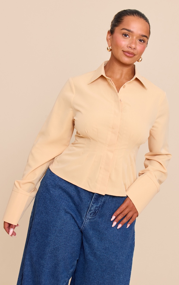 Shape Butter Yellow Cinched Waist Shirt