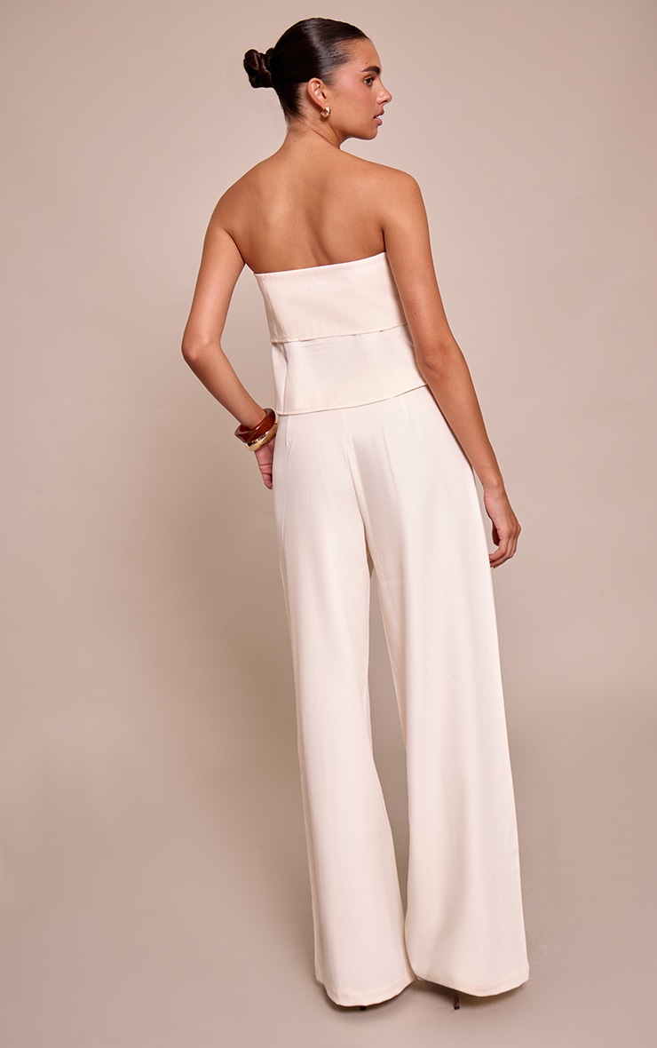 Cream Pintuck Tailored Pant image 3