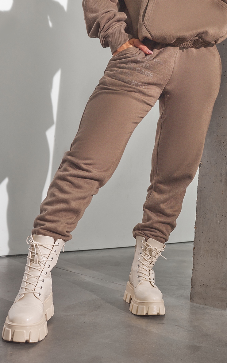 PRETTYLITTLETHING Renew Jogging resserré oversize marron chocolat image 2