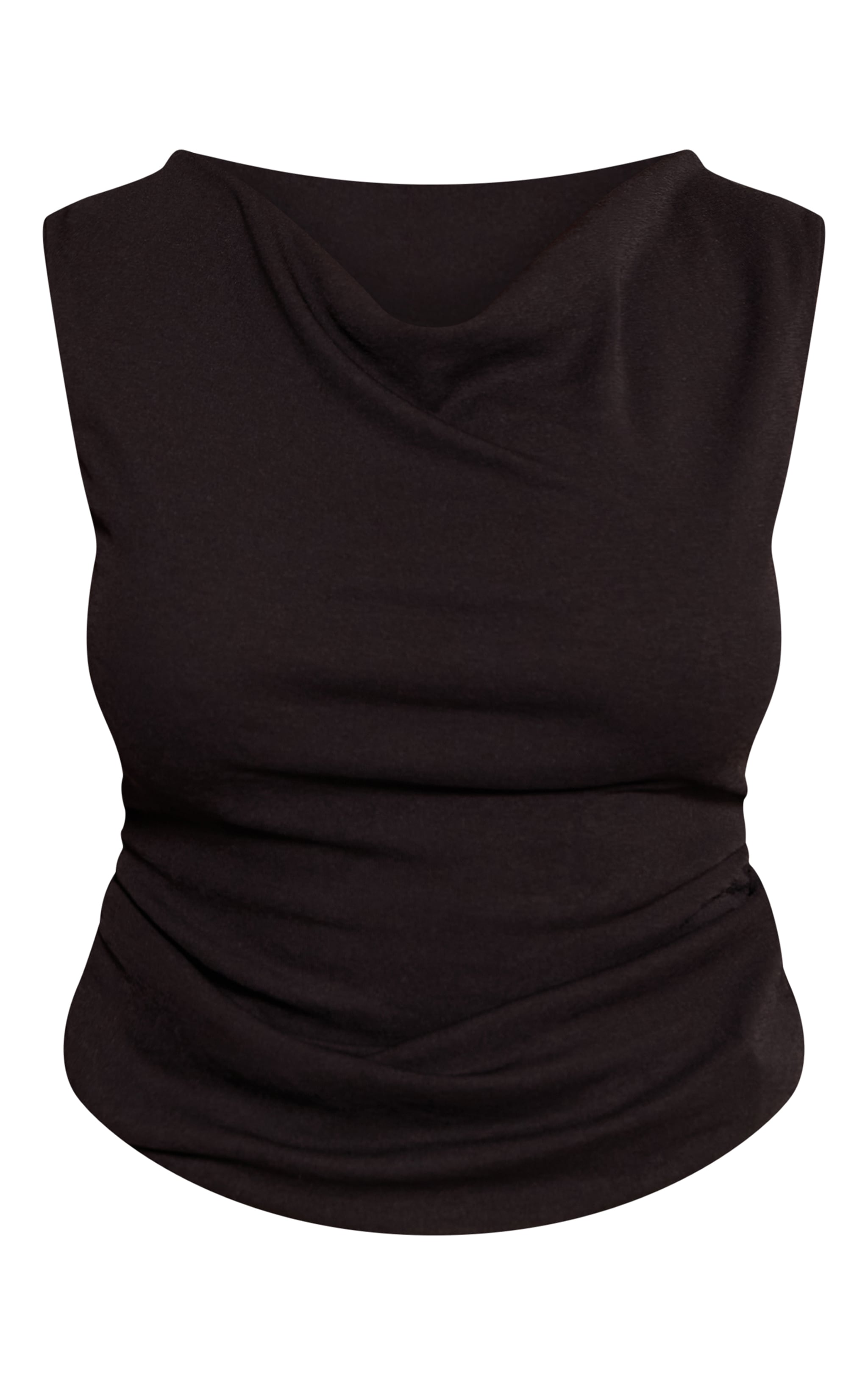SHAPE black onion skin  ASYMMETRIC NECKLINE RUCHED TOP image 5