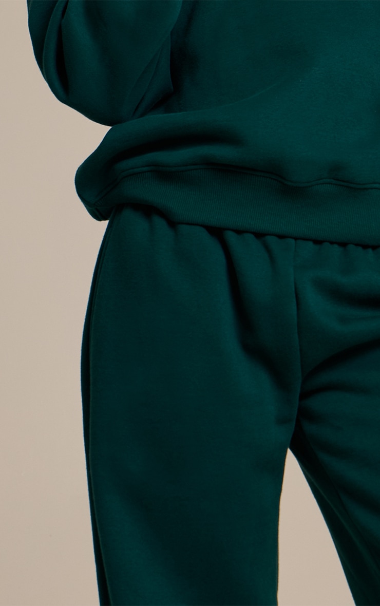 Pine Green Cotton Fleece Straight Leg Sweatpants image 4
