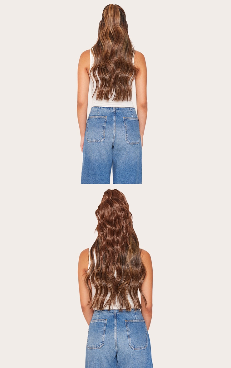 Lullabellz Brushed Out Wave 16” Claw Clip Pony In Chestnut image 4