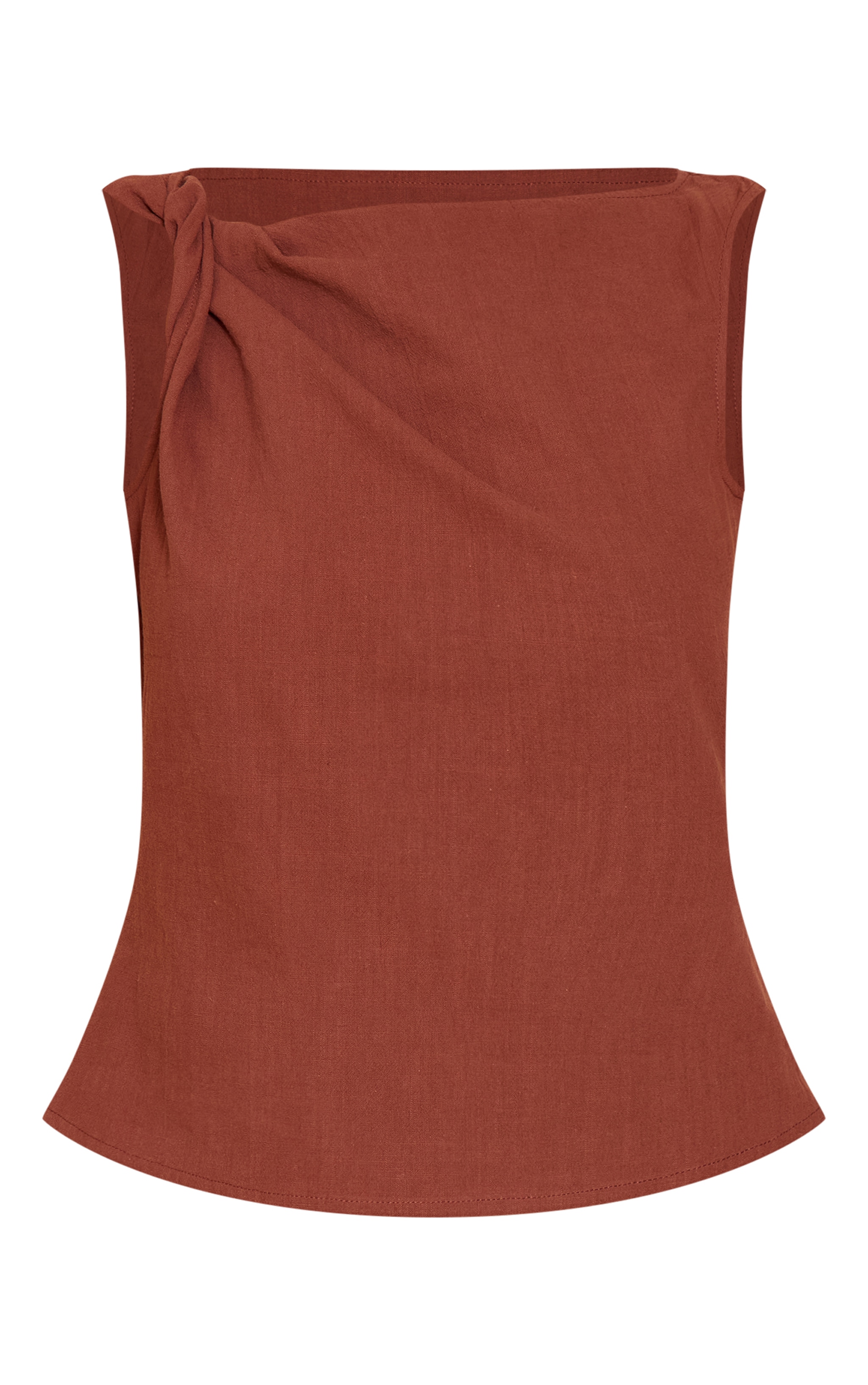 Chocolate Twist Detail Boxy Sleeveless Top image 5