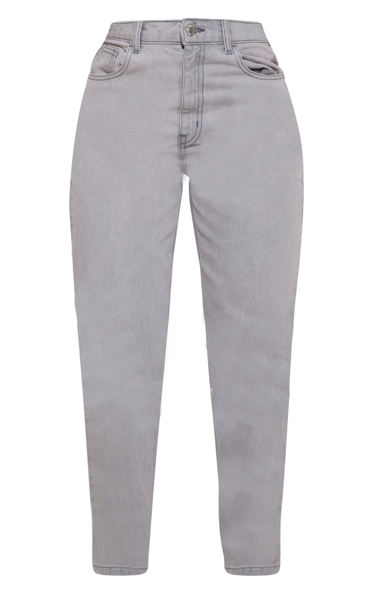 PRETTYLITTLETHING Grey Mom Jeans image 5