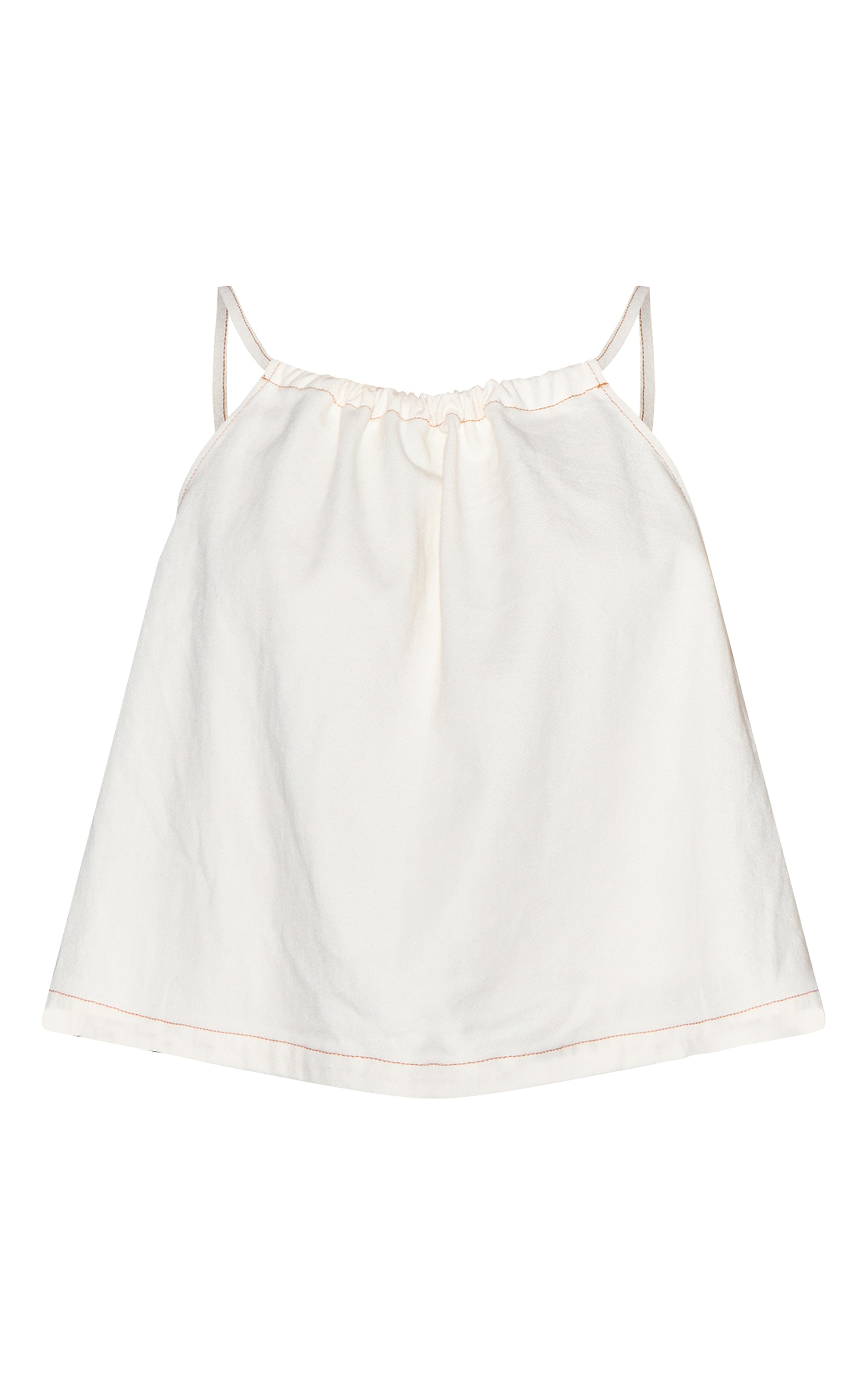 Ecru Floaty Sleeveless Denim Top image 5