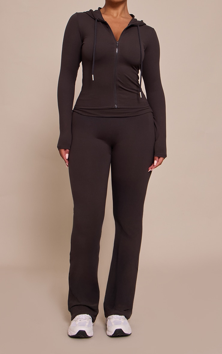 Shape Charcoal Sculpted Fold Over Waist Flare Pants image 2