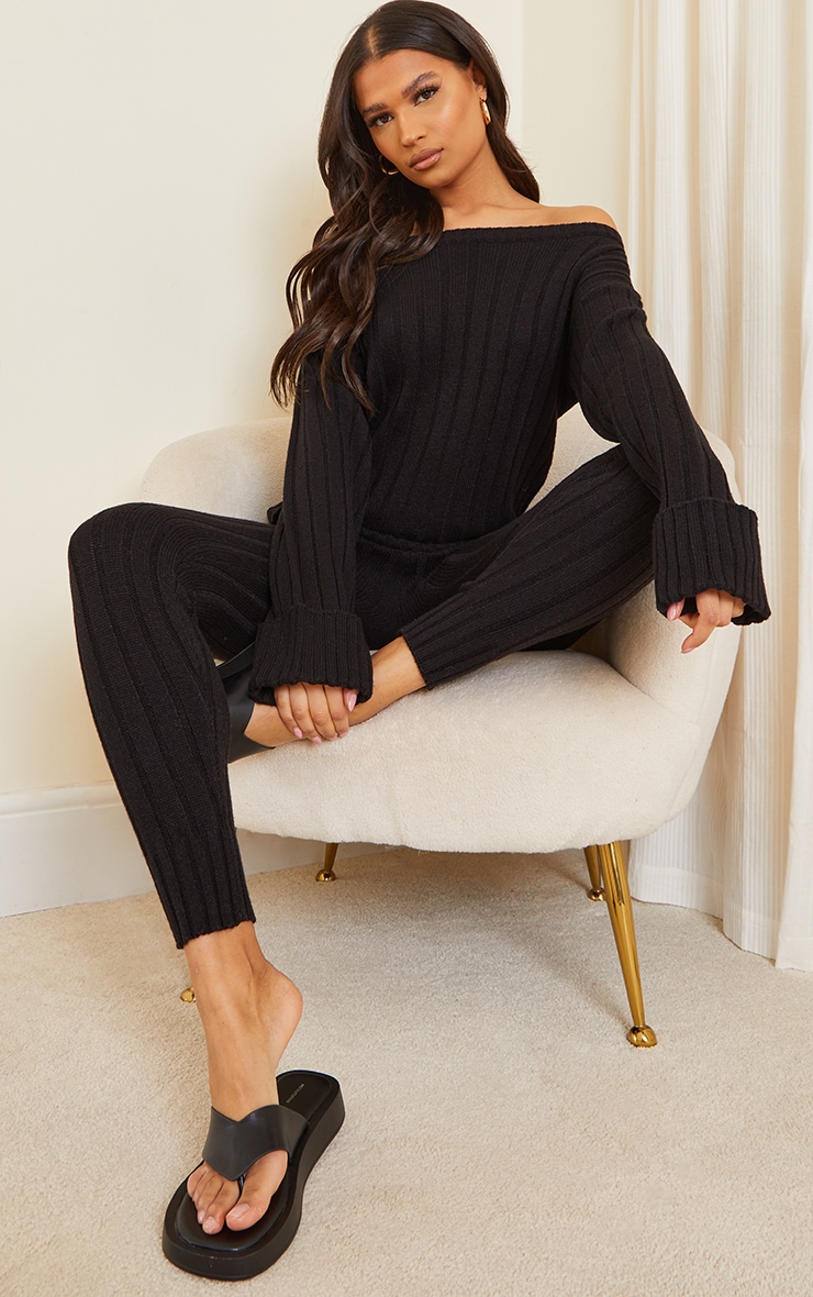 Off Shoulder Sweater Legging Set PrettyLittleThing USA