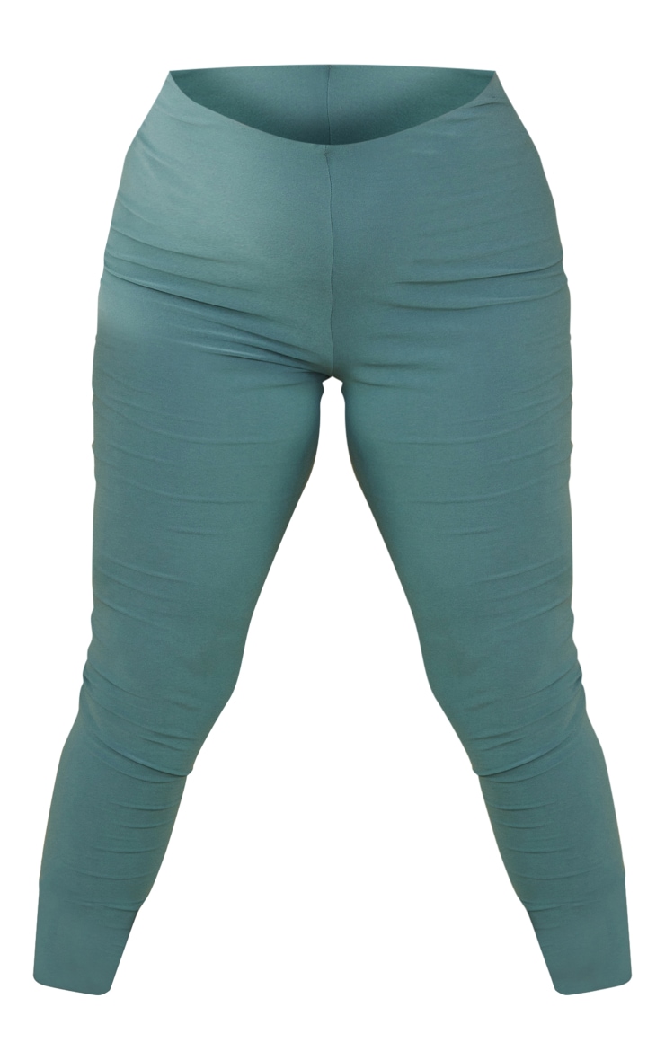 Plus Sea Green Soft Touch Jersey Leggings image 5