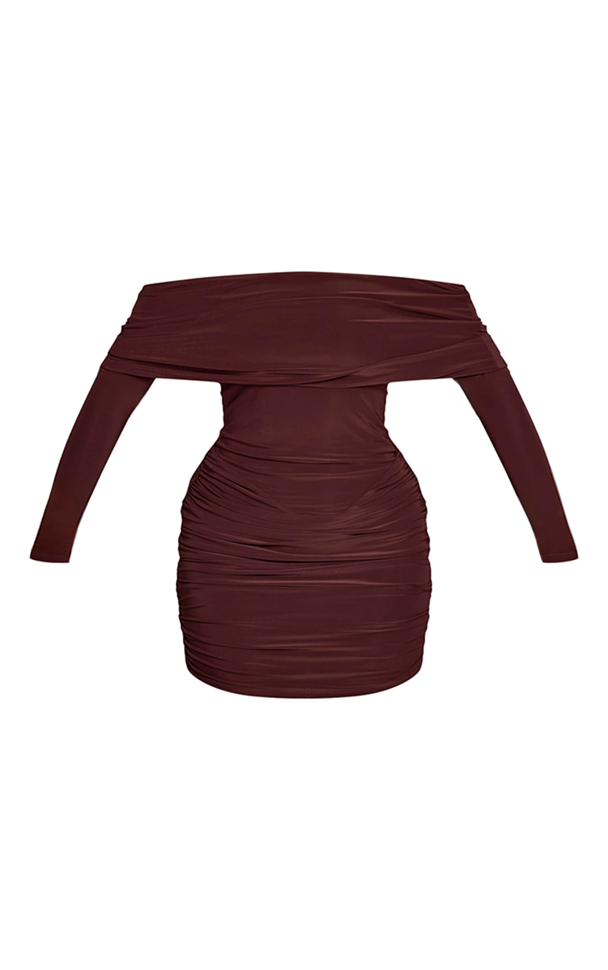 Shape Chocolate Slinky Twist Cut Out Detail Mini Dress image 5