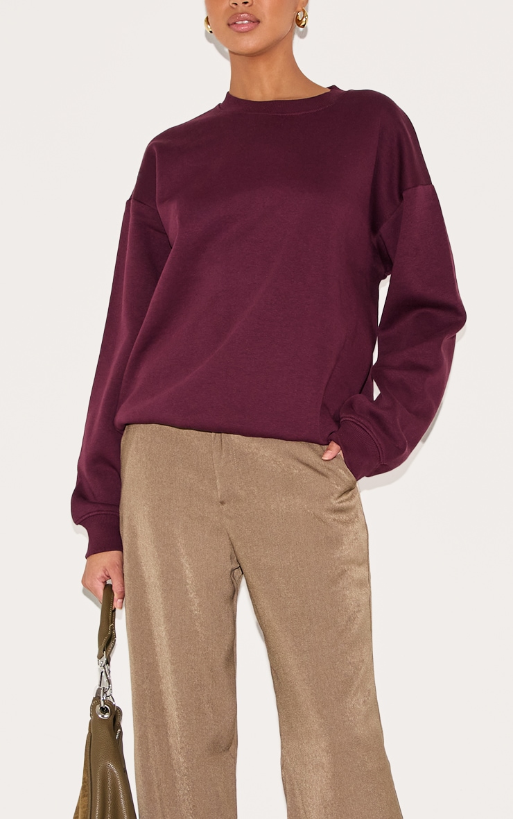 Sweat oversize prune foncé image 4