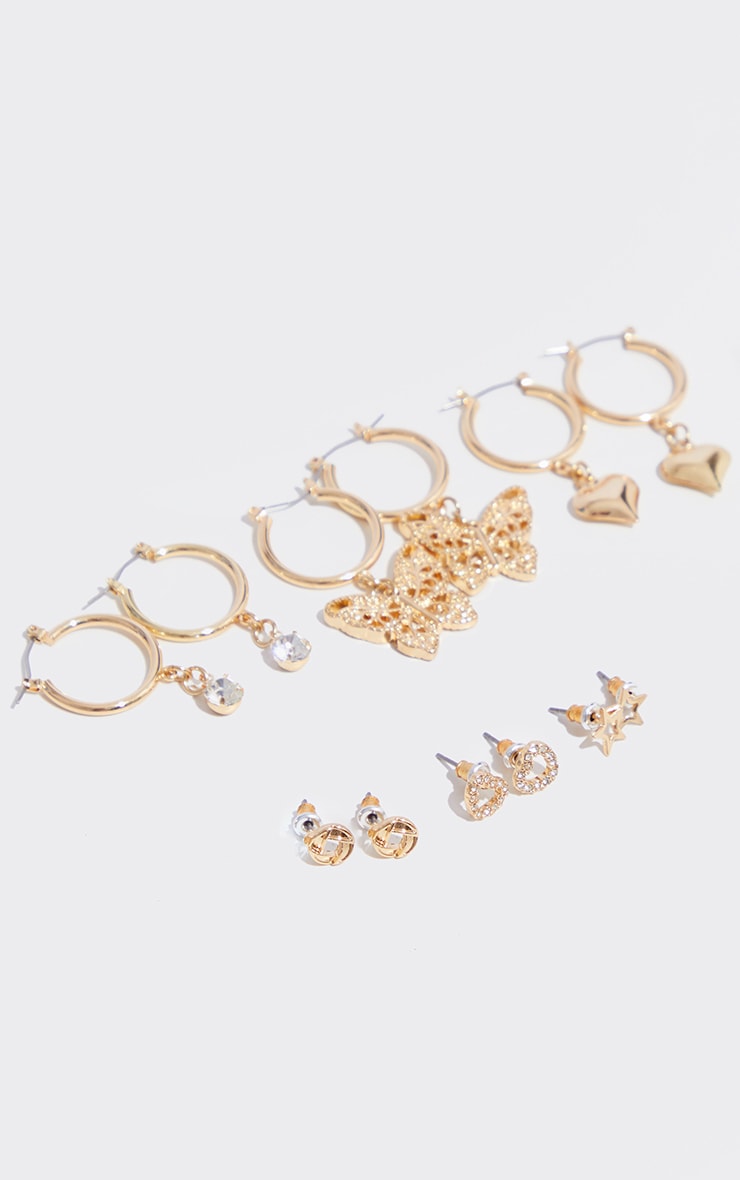 Gold Assorted Butterfly Hoop Pack