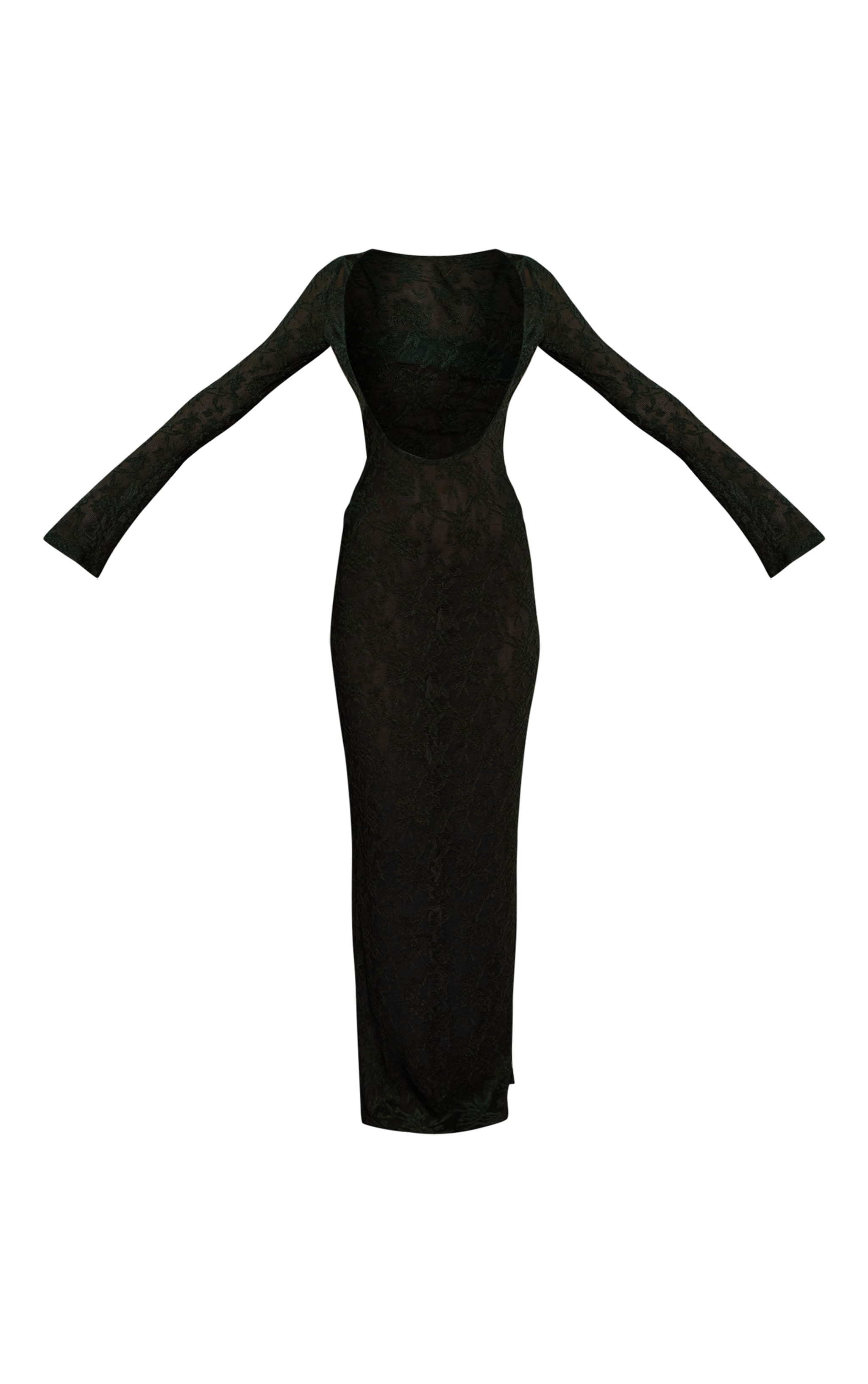 Sea Green Textured Knit Plunge Front Maxi Beach Dress image 5