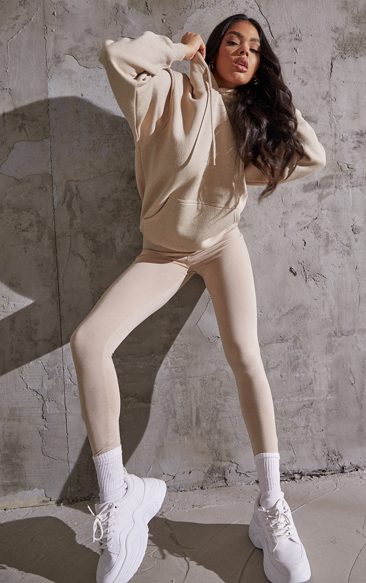 Hoodie oversize sable classique