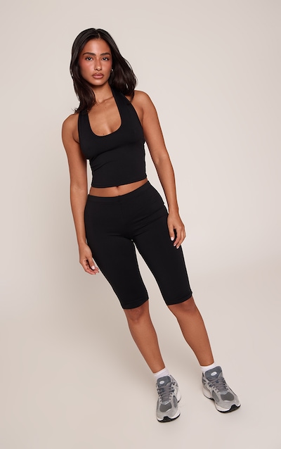 Petite Black Jersey Capri Legging