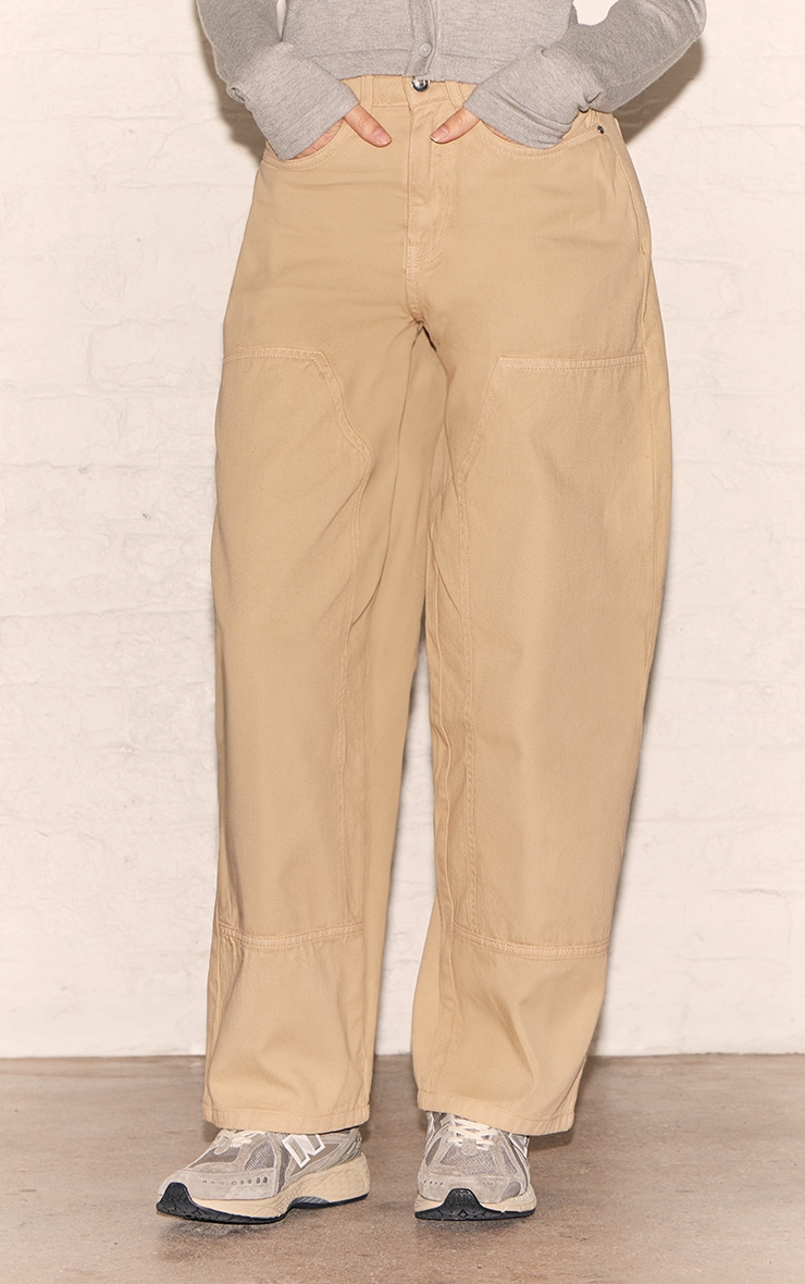 Sand Carpenter Seam Detail Jeans image 2