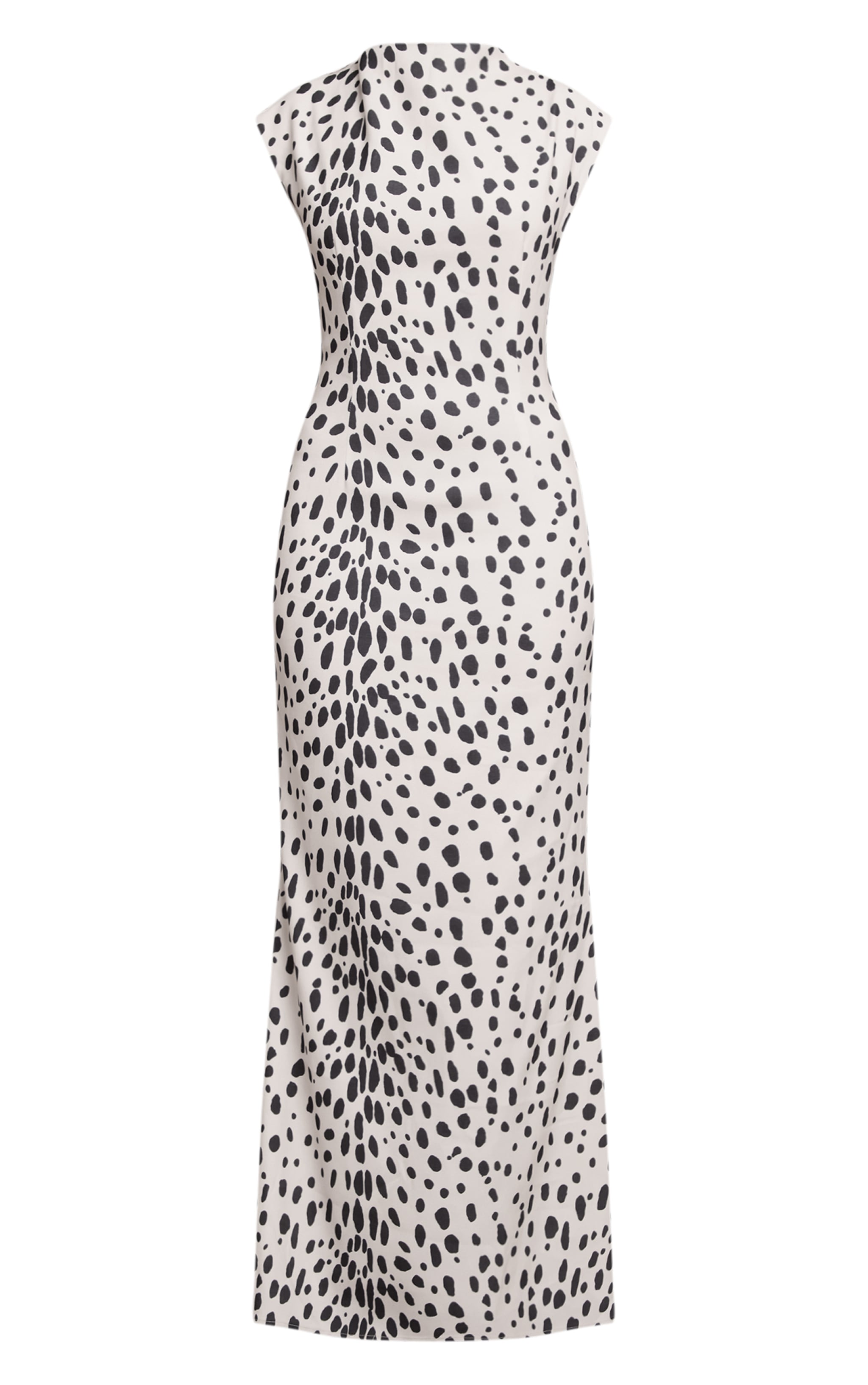 White Printed High Neck Sleeveless Maxi Dress image 5